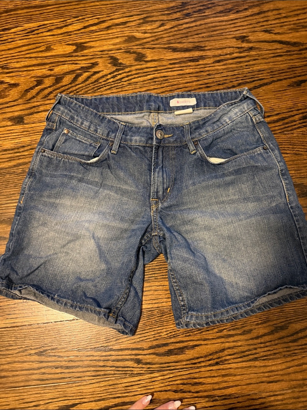 United Colors Of Benetton Women's Blue Denim Shorts
